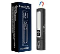 Banral Torch LED Rechargeable Torch Extremely Bright Torch Magnetic Small Torch with 8 Modes IPX5 Waterproof Torches for Outdoor Camping, Hiking, Fishing, Emergency (Black)