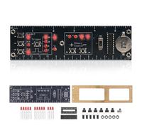 BANRIA DIY Digital Logic Circuit Ruler Soldering Project Kit | Binary Counter (0-15) & Flip-Flop Circuits with Interactive LEDs, Electronics Soldering Practice Kit for Students & Beginners