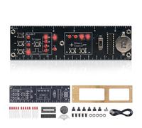 BANRIA DIY Logic Circuit Ruler Soldering Kit - Binary Counter & Flip-Flop Learning Kit with Interactive LEDs, Electronics Soldering Practice Kit for Middle High School College Students STEM Education