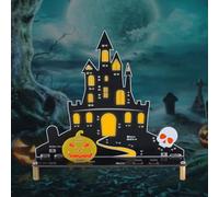 BANRIA Halloween Music Castle Soldering Kit - DIY Ghost Castle Soldering Project Kit with LED Light & Spooky Sound, Fun Solder Practice Kit for Beginners Teens Adults, Halloween Decoration