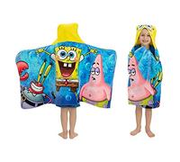 BANRIN Franco Kids Bath and Beach Soft Cotton Terry Hooded Towel Wrap, 24 in x 50 in, SpongeBob SquarePants