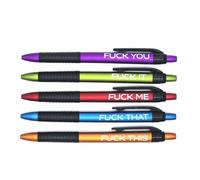 BANRIN Uncle's Funny Pens - Set 5 Office Pens for Positive Coworkers Vibe, Fun, Sarcastic, Humorous and little offensive Unique Office Supplies, Funny inappropriate gifts for men and women