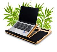 Bansami Lap Tray with Bamboo Cushion, Adjustable Laptop Mat with Mobile Phone Holder and Mouse Pad, Laptop Mat Lap with Hand Rest, Lap Desk Laptop Cushion Lapdesk Notebook