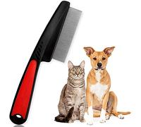 BANSHAN Flea Comb - Flea Removal Grooming Comb for Cats, Dogs, Rabbits. Effective against Fleas, Nits, Biting Pests, Ticks, Flea Dirt, Ectoparasites