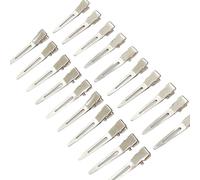 BANSHAN Hairdressing Double Prong Curl Clips,1.8inch Curl Setting Section Hair Clips Metal Alligator Clips Hairpins for Hair Bow Great Pin Curl Clip Styling Clips for Hair Salon Barber (20 Pcs)