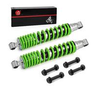 Banshee 350 Front Shocks Absorber GREEN Spring & Bolt lock Nut Compatible with Yamaha YFZ350 1987-2006