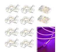 Bansusu 10Pcs 2 Pin 8mm COB LED Strip Light Connectors Include 8 L Shape and 2 Center Connectors Solderless Sturdy COB LED Strip Connectors Set Durable COB Clip for Non-Waterproof Tape Lights DIY