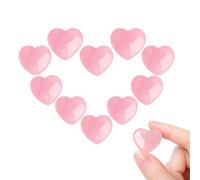 Bansusu 10Pcs Rose Quartz Crystals Heart,Pink Rose Quartz Heart Stones | Purify the Mind, Anxiety Relief, 0.8" Polished Reiki Healing Crystals,Crystal Gift for Women Collectors Beginners,Pink Gift