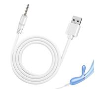 Bansusu 1Pc 2.5mm DC Jack To USB Charger Cable Durable Safe For Rechargeable Massager Wand Fast Charging USB DC Charging Cable Vibrator Charger White 1M