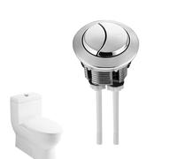 Bansusu 1Pc Toilet Flush Button Replaceable Round Head Toilet Button Flush Simple Operation Dual Toilet Push Button Easily Installed Replacement Accessories for Bathroom Toilet Water Tank Repair