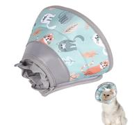 Bansusu 1PCS Adjustable Cat Cone Collar, Soft After Surgery, Effective Protection, Breathable, Green, S