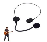 Bansusu 1PCS Fake Microphone Headset Black Microphone Prop Breathable Microphone Headset Prop Mini Microphone Headset Fake Singer Headset for Costume Accessory Prop Cosplay Headpiece Party