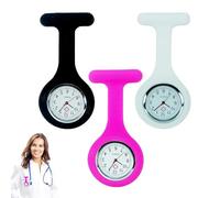 Bansusu 2PCS Nurses Watch, Nurse Watch Brooch Silicone Water-Resistant Easy to Read Nursing Watchs Easy Sterilization for Nurses Health Care Doctors Paramedic Staff