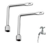 Bansusu 2Pcs Triangle Key 64 x 69mm Metal Bin Key L-Type Meter Box Key for Gas Cabinet Radiator Elevator Water Meter Faucet Electrical Box