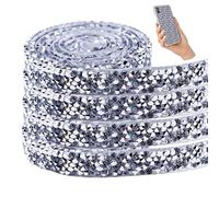 Bansusu 4 Rolls Bedazzling Strips Self-Adhesive Resin Tape Ensures A Secure and Long-lasting Glitter Tape Roll for DIY Arts Crafts Design Personalized Phone Cases With The Rhinestone Ribbon