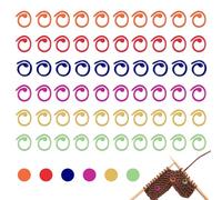 Bansusu 60PCS Stitch Markers Spiral Metal Crochet Stitch Markers Crochet Multicolor Easy to Carry Knitting Locking Markers Sewing Accessories for DIY Craft Project Knitting Crocheting