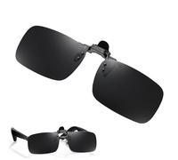 Bansusu Clip On Sunglasses Polarized Flip Up Driving Glasses For Men Women, Polarized UV Protection Anti-Glare Over Glasses Flip Up Sunglasses Driving/Fishing Anti Glare|100% UV400 Protection