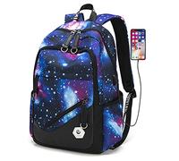 Bansusu Galaxy Childrens Backpacks for Boys Secondary School Bag with USB Charger, Primary Elementary Boys Rucksack