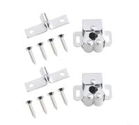 Bantam Door Clips for Wardrobe Cabinets Noise Reduction Touch Beads for Soft Closing Doors and Drawers, 2PCS (White zinc)