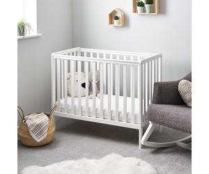 Bantam Space Saver Cot - White | Compact Baby Cot | Adjustable Base