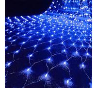 BANTASE 880 LED Christmas Net Lights Outdoor 6m X 4m Mesh Fairy String Plug in with Remote Timer 8 Modes Waterproof(Blau,6m x 4m 880led)