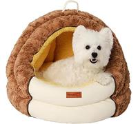 BANTASE Cat Bed, Cave With Non-Slip Bottom, Pet Nest With Removable Washable Cushioned Pillow, Cozy Tent, Warm Cute Dog(Large)