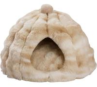 BANTASE Cat Cave Bed, Soft And Warm House, Dog With Removable Washable Cushioned Pillow, Cute Pet Tent, Comfortable Nest(B,Small)