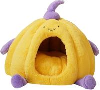 BANTASE Cat Cave Bed, Soft And Warm House, Dog With Removable Washable Cushioned Pillow, Cute Pet Tent, Comfortable Nest(E,Small)