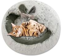 BANTASE Cat House, Cave Bed With Removable Washable Cushion Pillow, Cute Tent, Warm And Soft For Dogs Cats Small Animals(C,50cm)