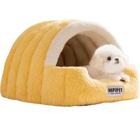 BANTASE Cat House, Cute Cave Bed, Cozy Soft For Indoor, Enough Interior Space, With Two Removable And Washable Pillows(A,XXL)