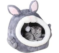 BANTASE Cat House, Cute Cave Bed, Cozy Soft For Indoor, Enough Interior Space, With Two Removable And Washable Pillows(B,Small)