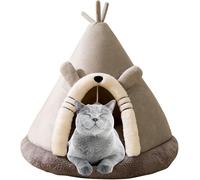 BANTASE Cat House, Cute, Winter Warm Pet Shelter, Cave Bed, Washing Dog, With Extend The Cushion(D,Small)
