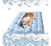 BANTASE Cats Cooling Mat Durable Pet Cool Mat For Dogs Cats, Self Cooling Pad Scratch Resistant For Small Medium Dogs, Ice Blanket Keep(H,Large)
