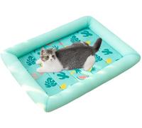 BANTASE Cooling Mat For Dog, Pet Cooling Mat Non-Toxic Gel Self Cooling Pad For Dogs And Cats, Pet Cool Mat Dog Cool Pad For Crates, Kennels And Beds Perfect For Hot Summer Days(Color:Grün a,Size:XL)