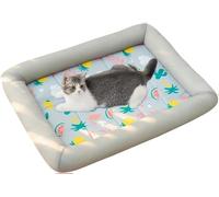BANTASE Dog Cooling Mat, 70x52cm Durable Pet Cool Mat Easy To Clean, Safe Gel Self Cooling Pad, Foldable Soft Cool Bed Mattress For Large Dogs Cats In Hot Summer(Color:Grau,Size:S)