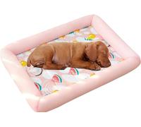 BANTASE Dog Cooling Mat, Cooling Pad Auto Cooling System Self Cooling Mat Cat Icy Mattress Dog Igloo Cat Igloo Summer Sleeping Bed(Color:Rosa,Size:XL)
