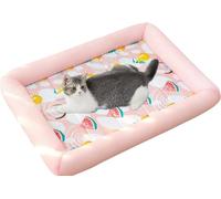 BANTASE Dog Cooling Mats 45x33 Cm, Cooling Mat For Dogs With, Large Pet Cooling Mat For Crates, Kennels, And Beds For Hot Summer Days(Color:Rosa,Size:S)