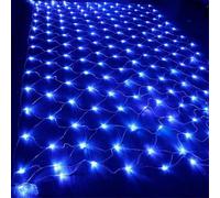 BANTASE Net Lights Outdoor Indoor, 880 LED 6m X 4m Mesh Fairy Plug in, Waterproof String 8 Light Modes/Timer/Remote for Xmas Tree/Outside/Curtain(Blau,6m x 4m 880led)