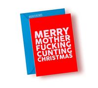 Banter Cards Merry Mother Fucking Cunting Christmas - Christmas Cards - Greeting Card Funny cards - Merry Christmas - Secret Santa (A5)