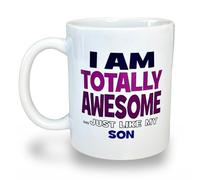 Banterous Funny Mum Mug - I Am Totally Awesome, Just Like My Son - Mum Birthday Gifts, Presents from Kids, Mother’s Day Gift, Present for Her, Presents for Women, Coffee Cup for Mother, 11oz Mug