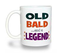 Banterous | Old Bald and a Legend Mug | Funny Gift for Dad, Old Man | Father's Day Idea | Birthday Present for Men