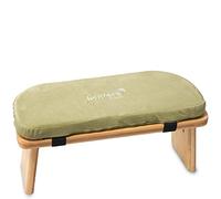banters Meditation Bench Foldable - Made of solid Bamboo - Portable Kneeling stool with Cushion, Light Green
