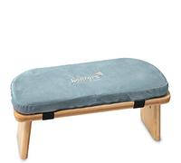 banters Meditation Bench - Made of solid Bamboo - Folding Meditation stool with Cushion, Blue