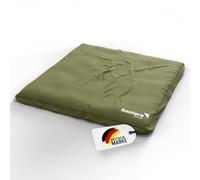 Banters Zabuton Meditation Mat, 80 x 80 x 6 cm, 100% Organic Cotton, Ergonomic Yoga Mat, Washable, Includes 5 Minute Diary (Green)