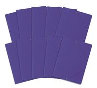 BANTEX 400087828 Pressboard Folder with Rubber A4 Pack of 10 Purple