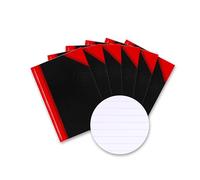 Bantex 6 x A6 Ruled Notebook 192 Pages 70gsm Hardback Black