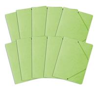 Bantex A4 Portfolio Folder with Rubber A4 Pack of 10 Light Green