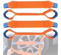 BANTI Orange Cargo Lashing Straps, Pack of 4, 5 cm x 40 cm, Compatible with Cars, Vans, Trailers, Polyester Material