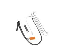 Bantoro Crafts 3 ft Leather Snake Whip with Weighted Metal Core, 16 Plait Top Grain Cowhide, Shot Loaded Thong, Flexible No Handle Design, Waist Holder and 6 Extra Crackers (Black)