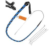 Bantoro Crafts Black and Blue 3 Feet / 0.91 Meter Snake Whip Shot Loaded/Lead Balls Loud Cracking leather Bullwhip 16 Plaits braiding